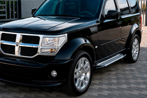 Dodge Nitro 2006-2011 Side Steps Allmond Grey (2 pcs, Aluminum) photo 1