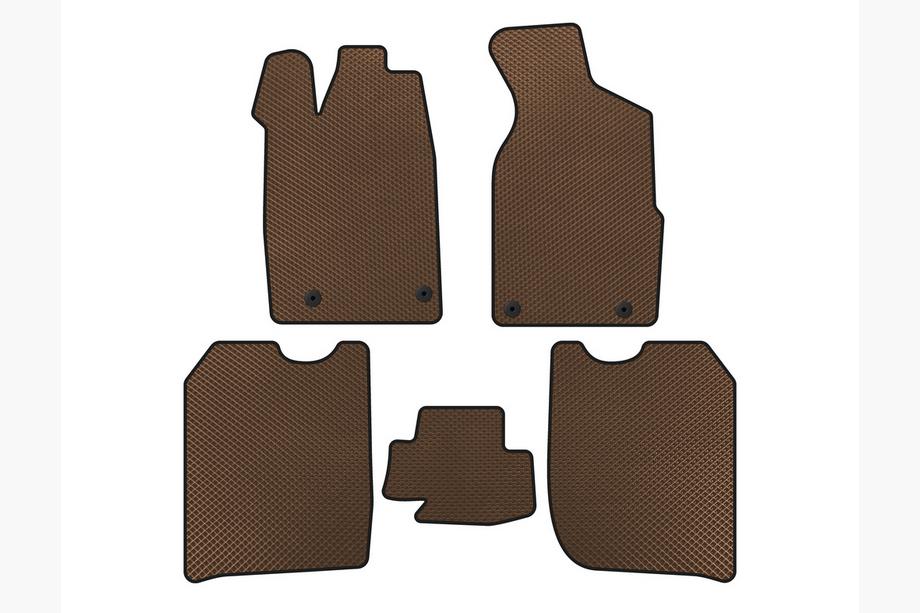 Audi 100 C3 1988-1991 EVA Floor Mats (1982-1988, Sedan, Brown) Image
