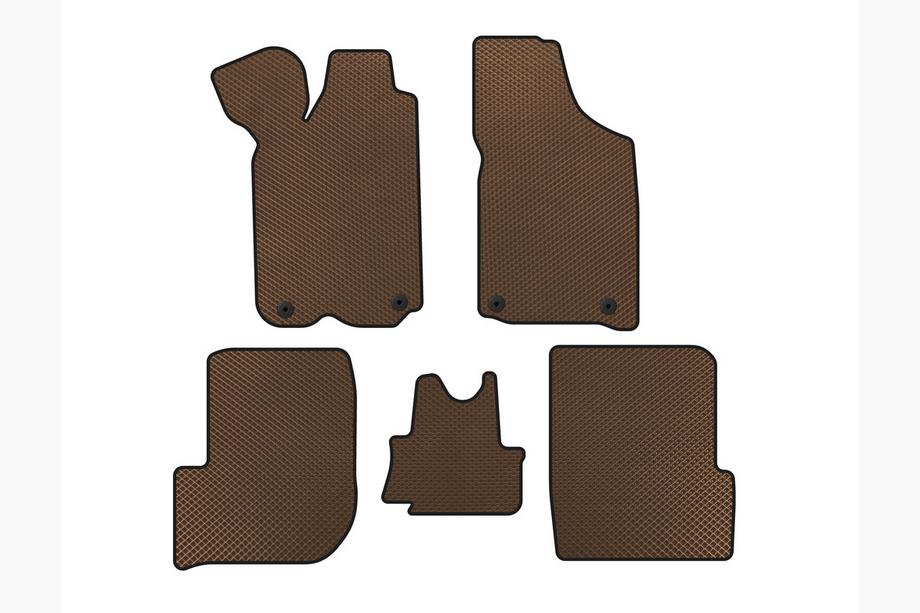 Audi 100 C3 1988-1991 EVA floor mats (1982-1991, Avant, Brown) Image