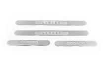 Mitsubishi Lancer X 2008- Door Sill Covers (Slim Model, 4 pcs, Stainless Steel) photo 2