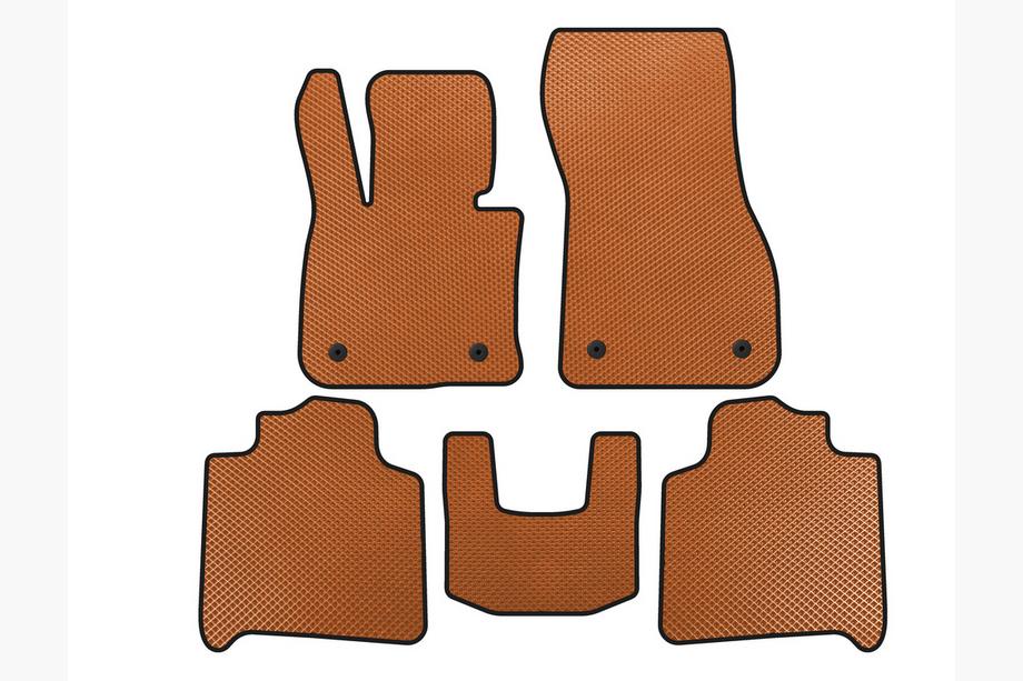 BMW 2 Series Active Tourer F45/F46 2014-2021 EVA Floor Mats (For F46, 2 Rows, Orange) Image
