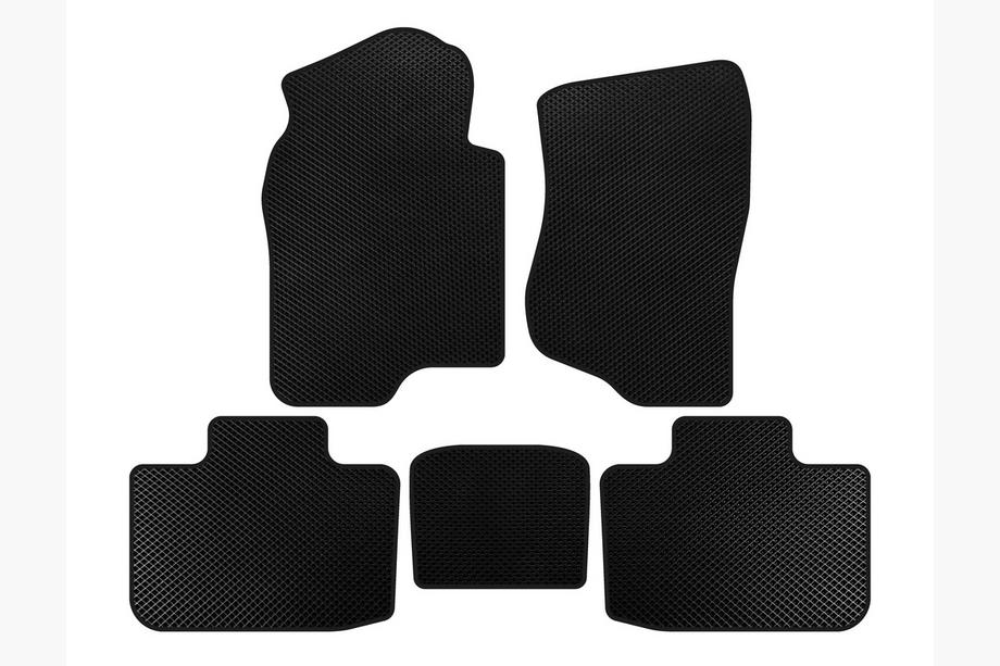 Cadillac Escalade 2007-2014 EVA Floor Mats (2 Rows, Black) Image