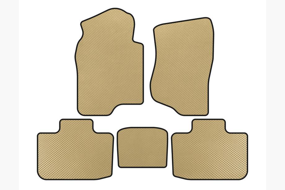 Cadillac Escalade 2007-2014 EVA Floor Mats (2 Rows, Beige) Image