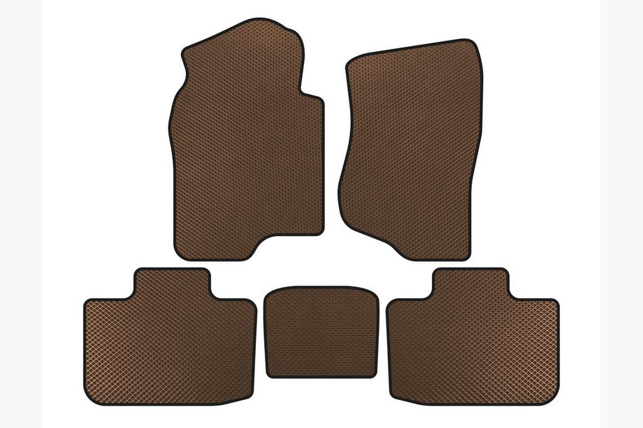 Cadillac Escalade 2007-2014 EVA Floor Mats (2 Rows, Brown) Image