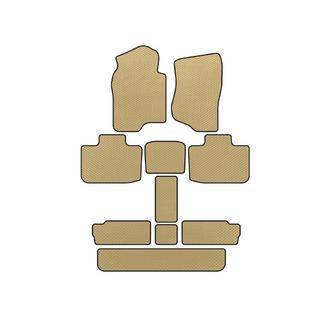 EVA Floor Mats (3 Rows, Beige) Cadillac Escalade 2007-2014