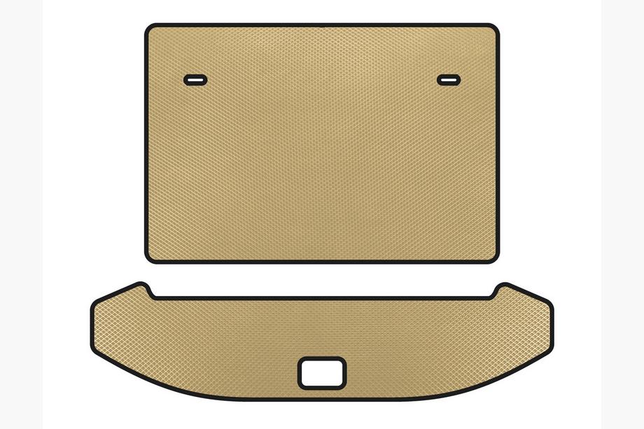 Jetour X70 2018- EVA Trunk Mat (3 Rows, Beige) Photo 1