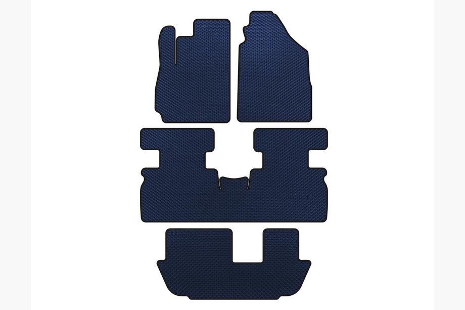Jetour X70 2018- EVA Floor Mats (3 Rows, Blue) Image