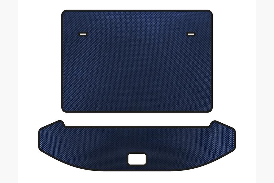 Jetour X70 2018- EVA Trunk Mat (3 Rows, Blue) Image