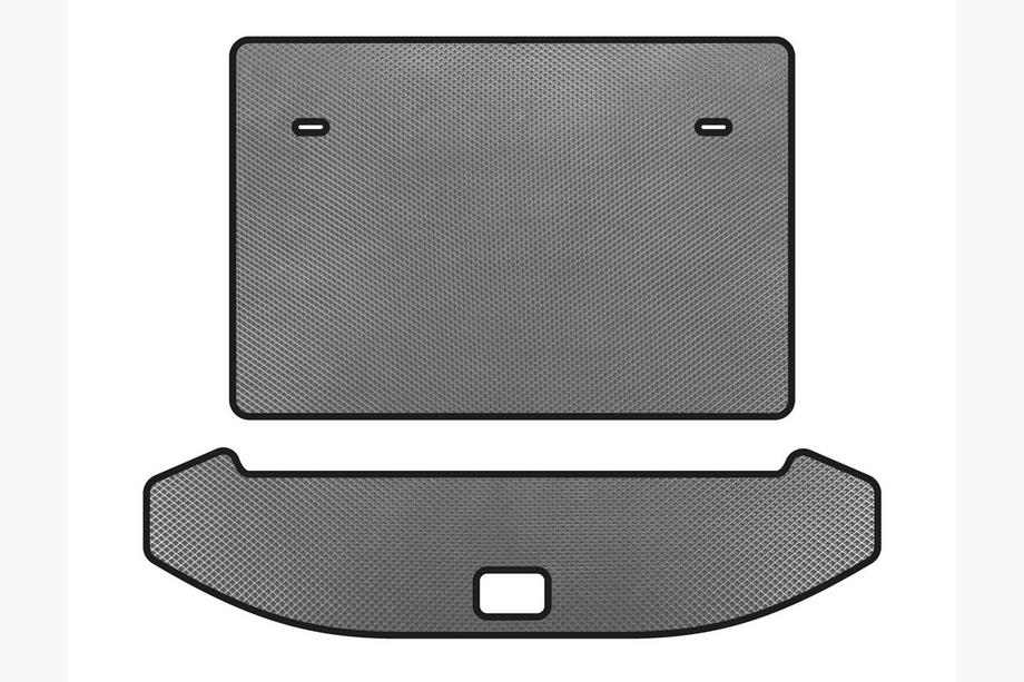 Jetour X70 2018- EVA Trunk Mat (3 Rows, Gray) Image