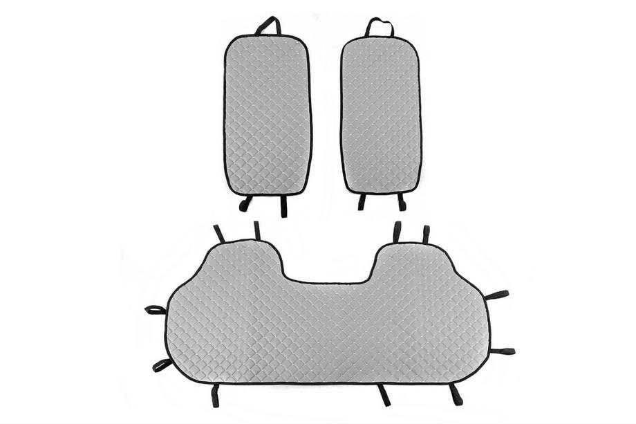 Rear seat covers (set, Grey with grey stitching) Image