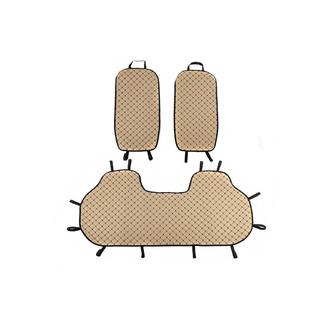 Rear seat covers (set, Beige with black stitching) photo 1
