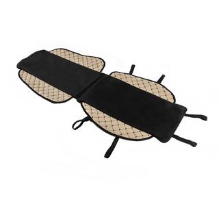 Car Seat Cover ECO and Fabric (1 pc, Beige with Black Stitching + Fabric) photo 2