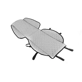 Seat cover (1 pc, light grey with grey stitching) photo 2