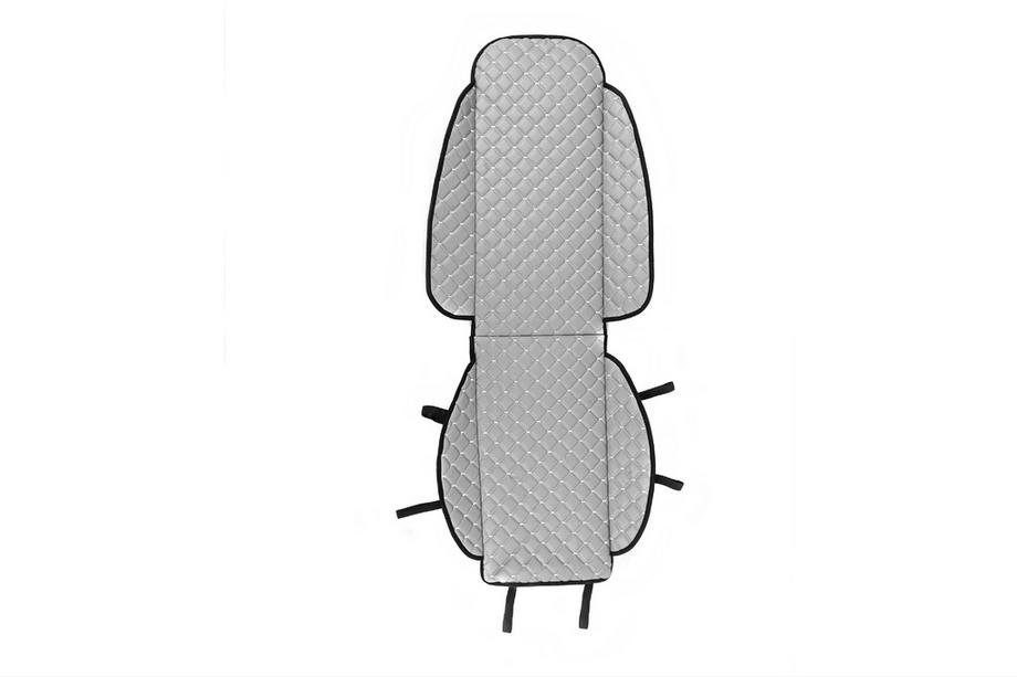 Seat cover (1 pc, light grey with grey stitching) Photo 1
