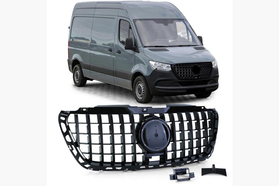 Mercedes Sprinter W907/W910 2018- Front Grille Panamericana GT Panamericana Black Premium Image