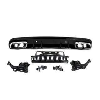 Rear Diffuser with Tips Silver (C63 Design 2018-2021) photo 4