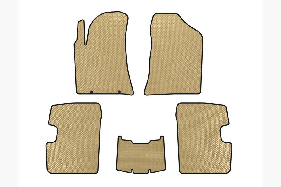 BYD F3 2013-2015 EVA Floor Mats (SD, Beige) Image