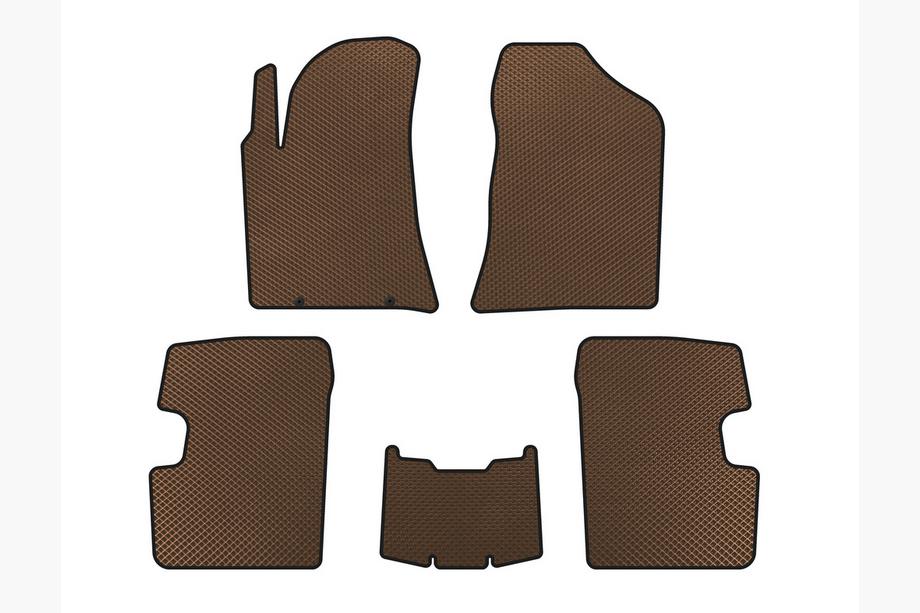BYD F3 2013-2015 EVA Floor Mats (SD, Brown) Image