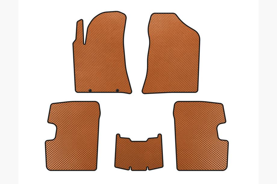 BYD F3 2013-2015 EVA Floor Mats (SD, Orange) Image