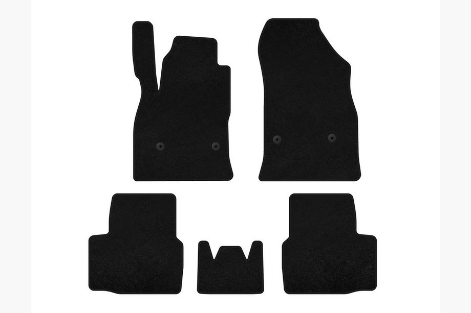 Chevrolet Cruze 2016-2019 Textile Floor Mats Premium (SD, Black) Image