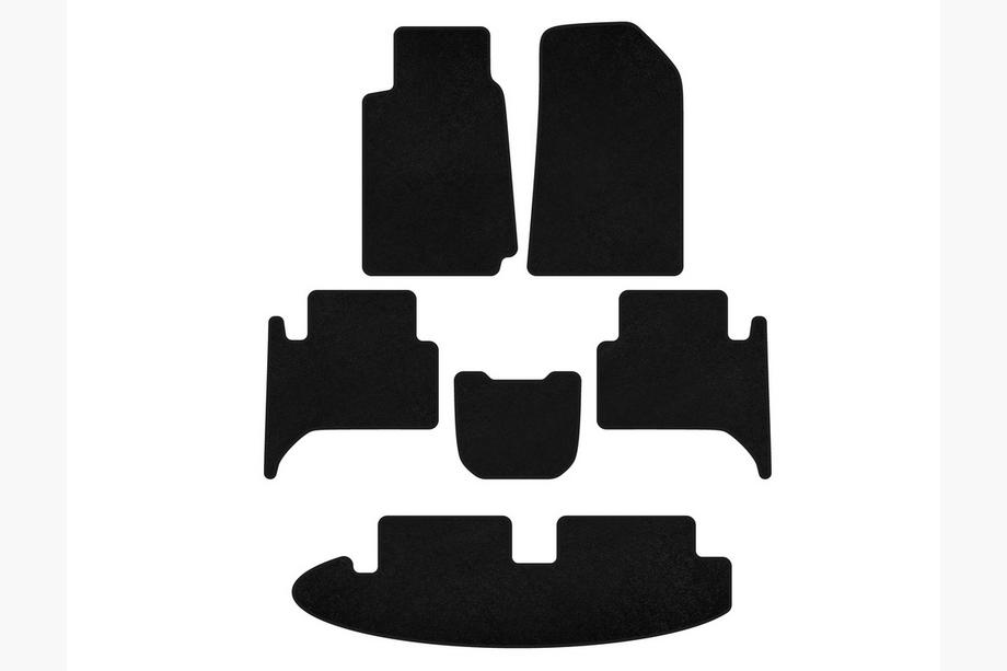 Chevrolet Trailblazer 2012-2019 Textile Floor Mats Premium (3 Rows, Black) Image