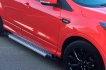 Ford Kuga/Escape 2013-2019 Side Steps Allmond Grey (2 pcs, Aluminum) With black trim on the doors photo 5