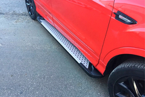 Ford Kuga/Escape 2013-2019 Side Steps Allmond Grey (2 pcs, Aluminum) With black trim on the doors photo 4