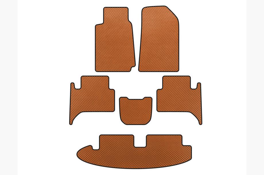 Chevrolet Trailblazer 2012-2019 EVA Floor Mats (3 Rows, Orange) Image
