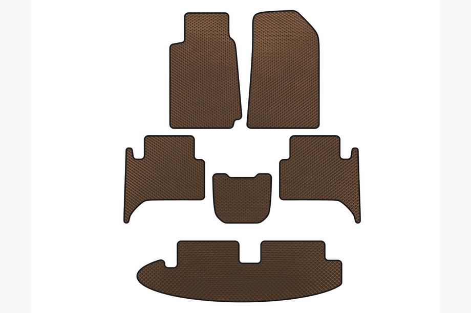 Chevrolet Trailblazer 2012-2019 EVA Floor Mats (3 Rows, Brown) Image