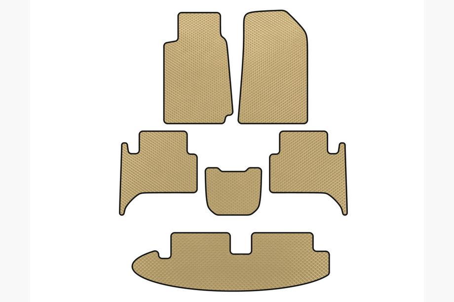 Chevrolet Trailblazer 2012-2019 EVA Floor Mats (3 Rows, Beige) Image