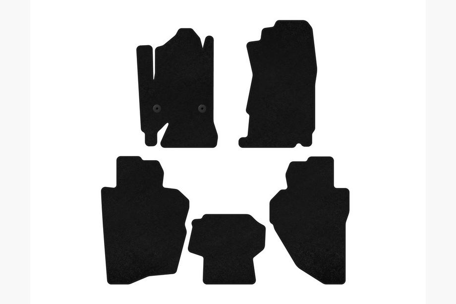Chevrolet Silverado 2013-2019 Textile Floor Mats Premium (Black) Image