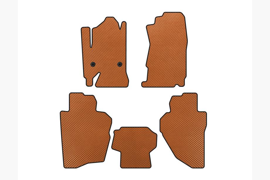 Chevrolet Silverado 2013-2019 EVA Floor Mats (Orange) Image