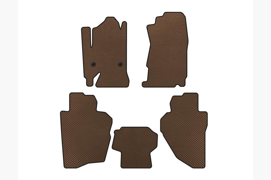 Chevrolet Silverado 2013-2019 EVA Floor Mats (Brown) Image