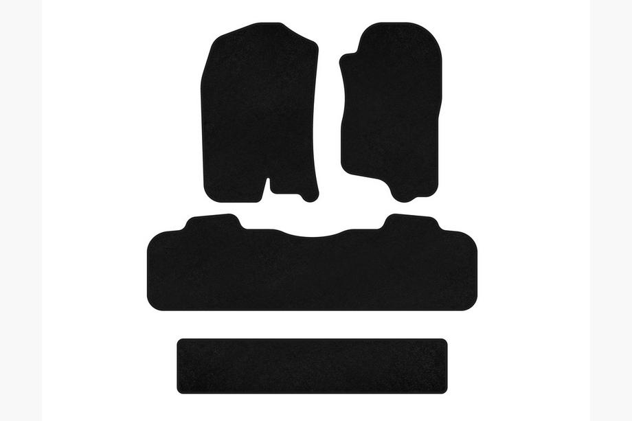 Chevrolet Tahoe 2007-2014 Textile Floor Mats Classic (3 Rows, 2007-2014, Black) Image