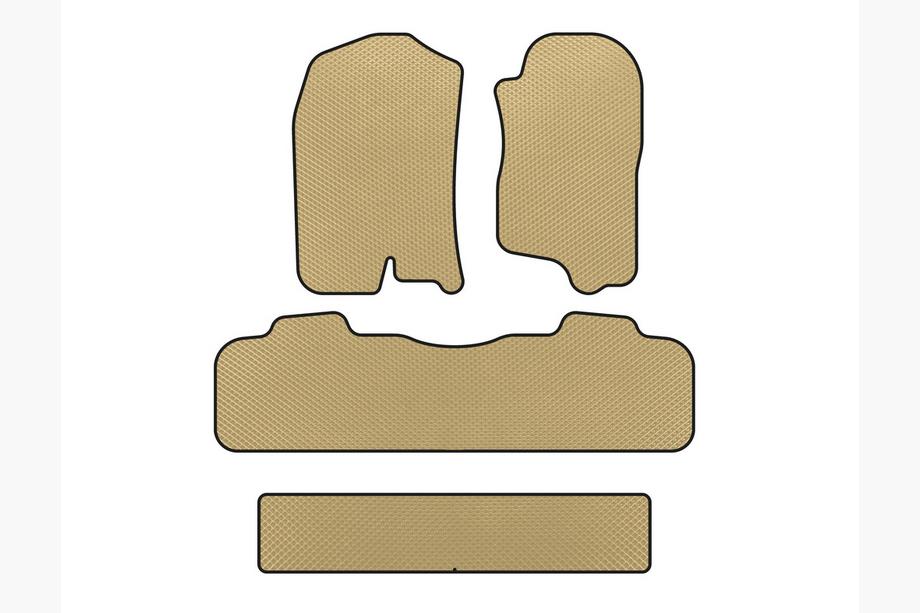 Chevrolet Tahoe 2007-2014 EVA Floor Mats (3 Rows, 2007-2014, Beige) Image