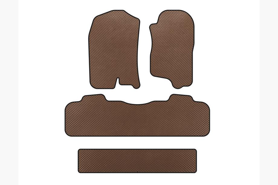 Chevrolet Tahoe 2007-2014 EVA Floor Mats (3 Rows, 2007-2014, Brown) Image