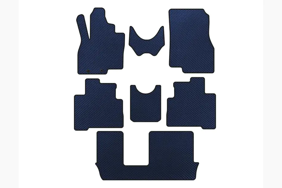 Mitsubishi Grandis 2003-2011 EVA Floor Mats (3 Rows, Blue) Image
