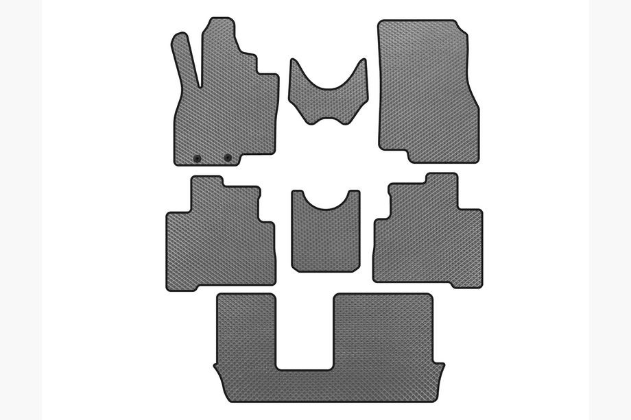 Mitsubishi Grandis 2003-2011 EVA Floor Mats (3 Rows, Gray) Image