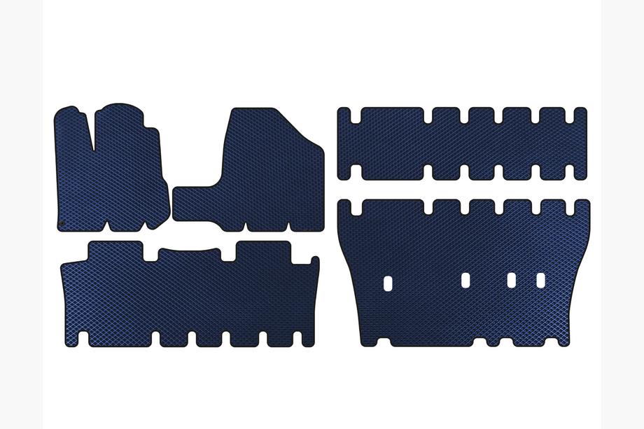 Toyota Sienna 2003-2009 EVA Floor Mats (3 Rows, Blue) Image
