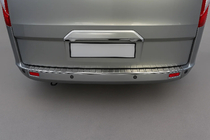 Ford Custom 2013-2022 Chrome trim above license plate (without camera, stainless steel) photo 1