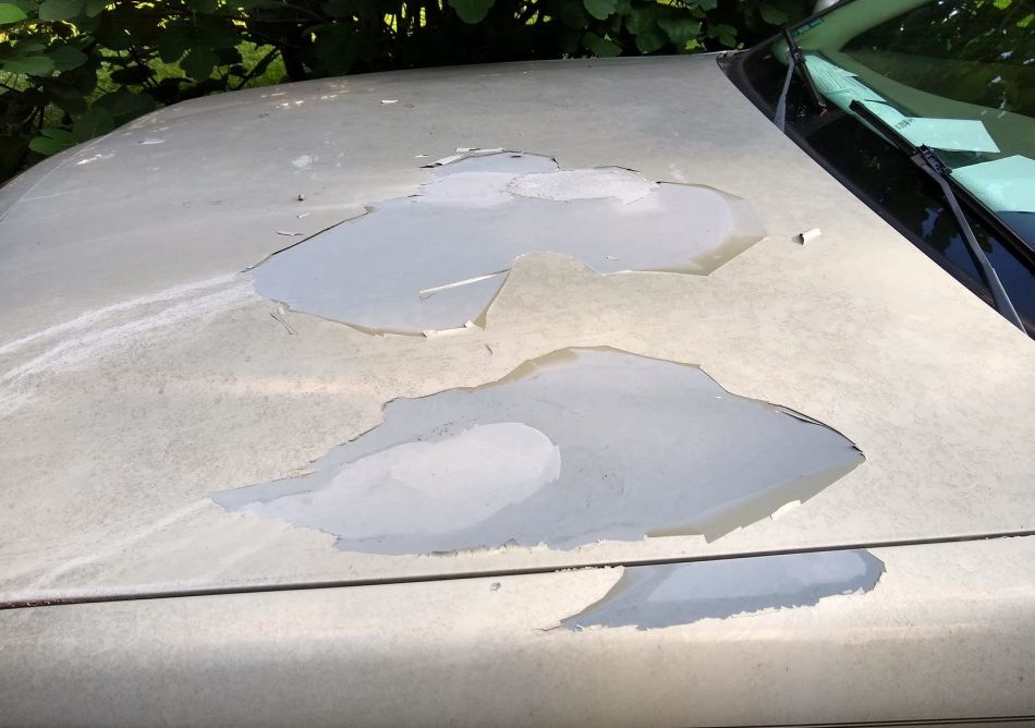 Why is the paint on a car peeling?