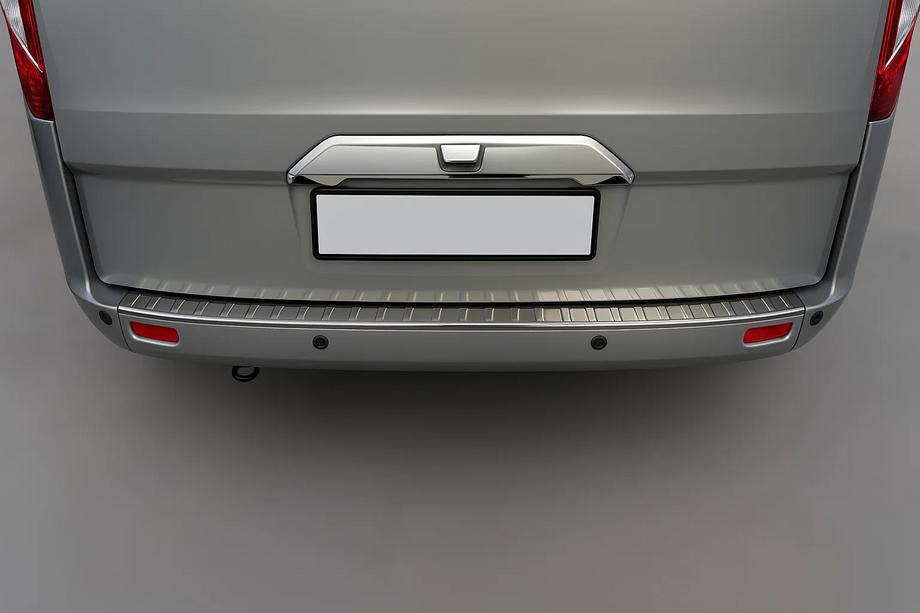 Ford Custom 2013-2022 Chrome trim above license plate (for camera, stainless steel) Image