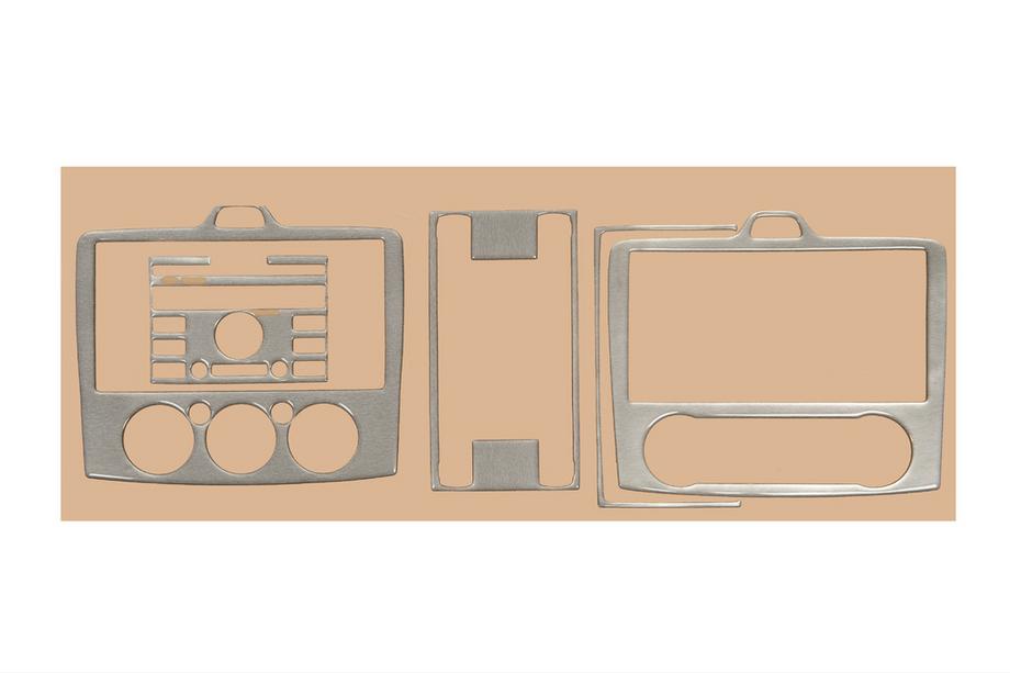 Ford Focus II 2005-2008 Dashboard Trim AC/Climate (Mini Set, Aluminum) Image
