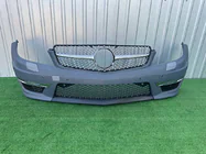 Mercedes C-class W204 2007-2015 Front bumper 2011-2014 AMG C63 with Diamond Silver grille photo 1