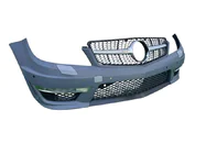 Mercedes C-class W204 2007-2015 Front bumper 2011-2014 AMG C63 with Diamond Silver grille photo 3