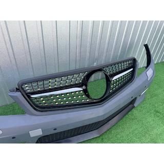 Front bumper 2011-2014 AMG C63 with Diamond Black grille photo 2