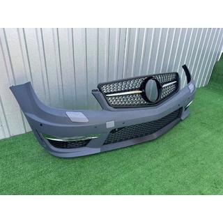 Front bumper 2011-2014 AMG C63 with Diamond Black grille photo 1