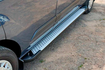 Ford Custom 2013-2022 Side Steps Allmond Grey (2 pcs, Aluminum) photo 1