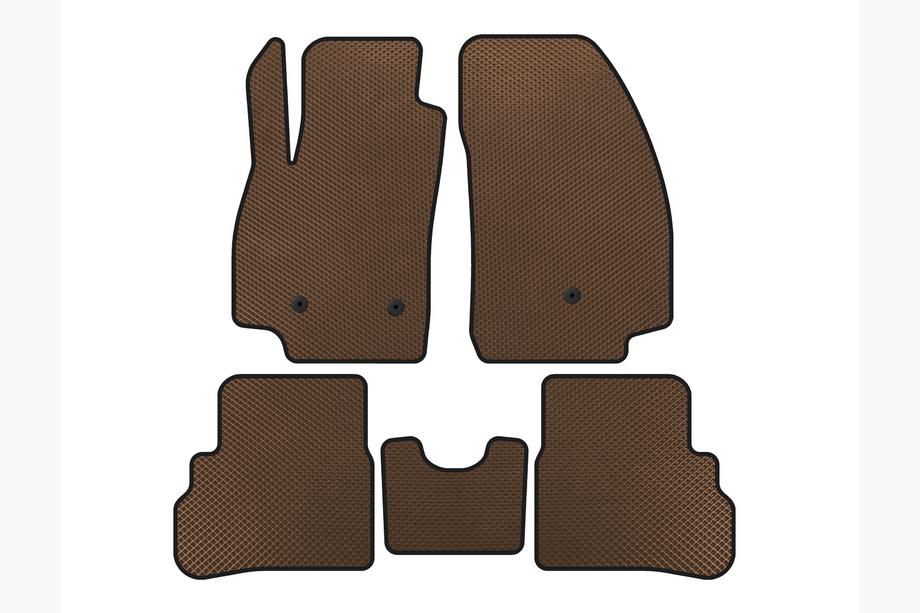 Chevrolet Spark 2015-2023 EVA Floor Mats (2018-2023, Brown) Image