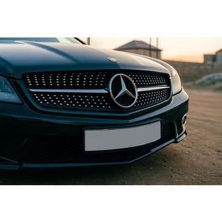 Front Grille Diamond Black (2008-2011) Mercedes SL R230 2001-2011 photo 1